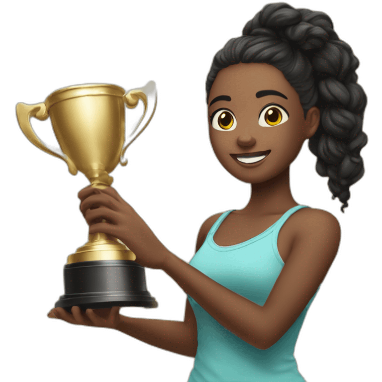 Esperanza avec le trophée TikTok emoji