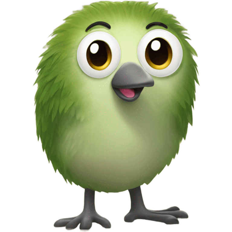 Kiwi bird looking happy  emoji