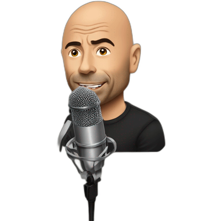 Joe Rogan podcast with a microphone emoji