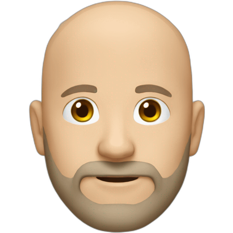 bald white man with a beard around 50yo with blue shirt emoji