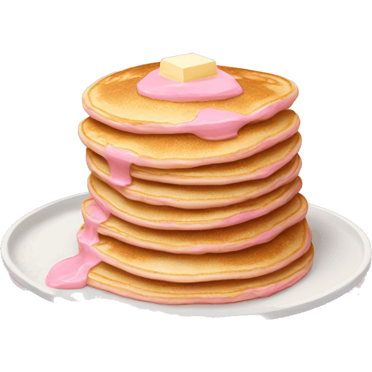 Light pink pancakes with butter emoji