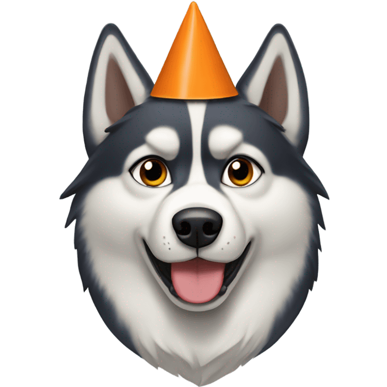 Husky with a dunce cap emoji