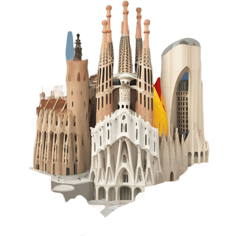 Mastercard logo in Barcelona skyline  emoji