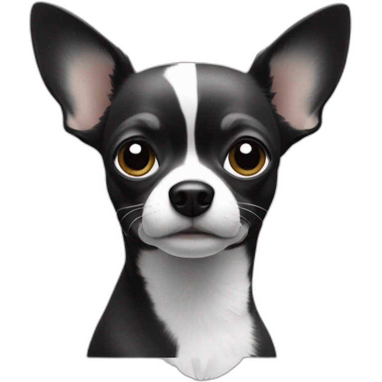 Chihuahua noir et blanc  emoji