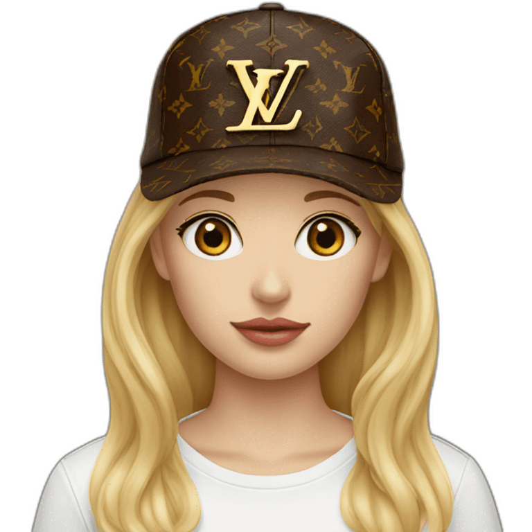 Only Louis Vuitton cap no face emoji