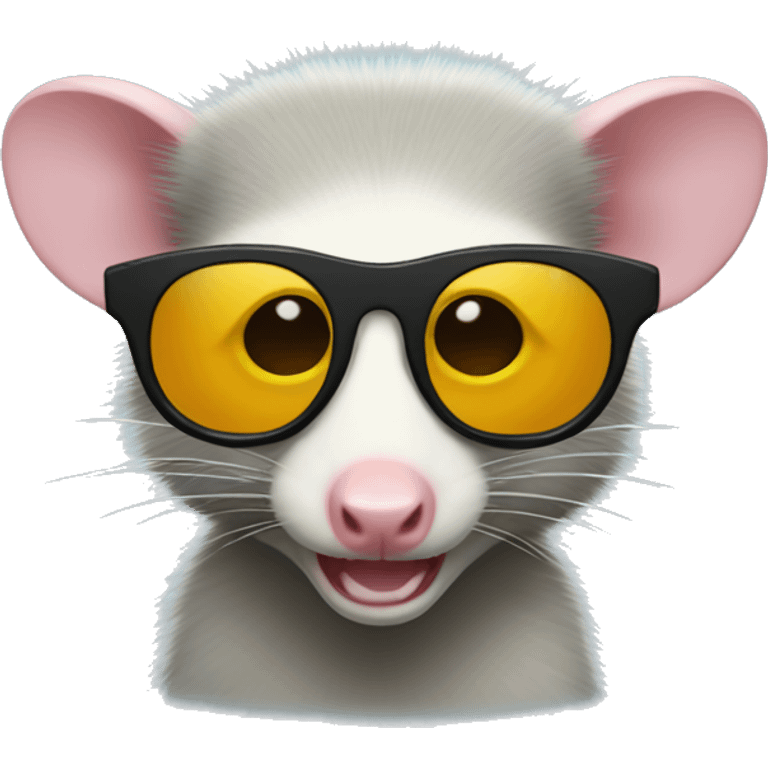 Opossum with sunglasses emoji