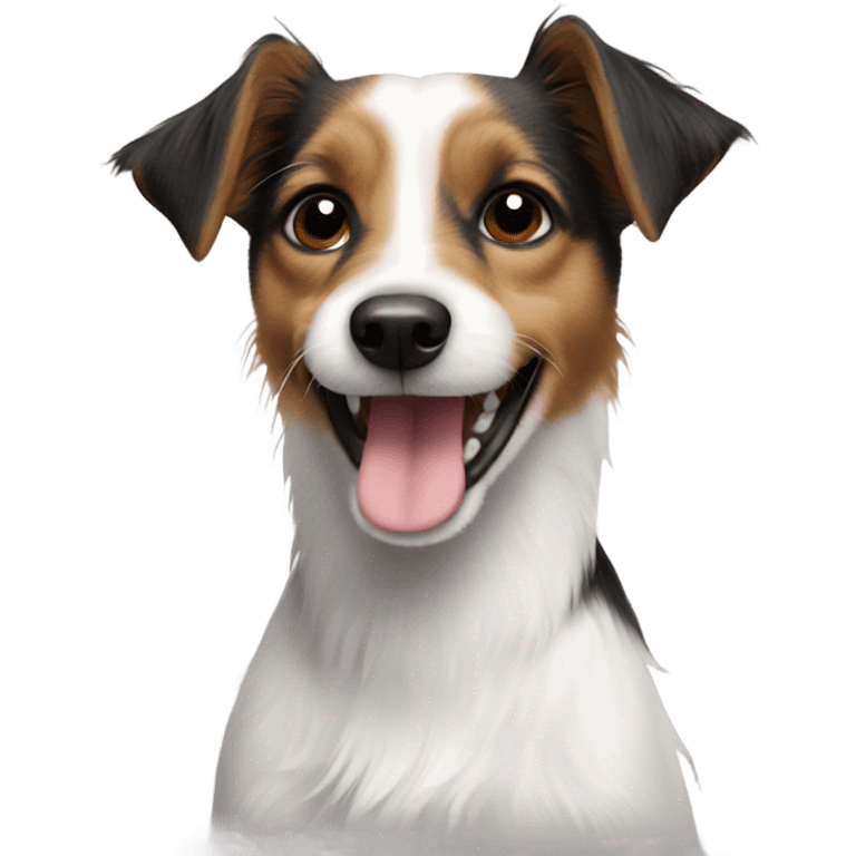 Cute long haired jack russel  emoji