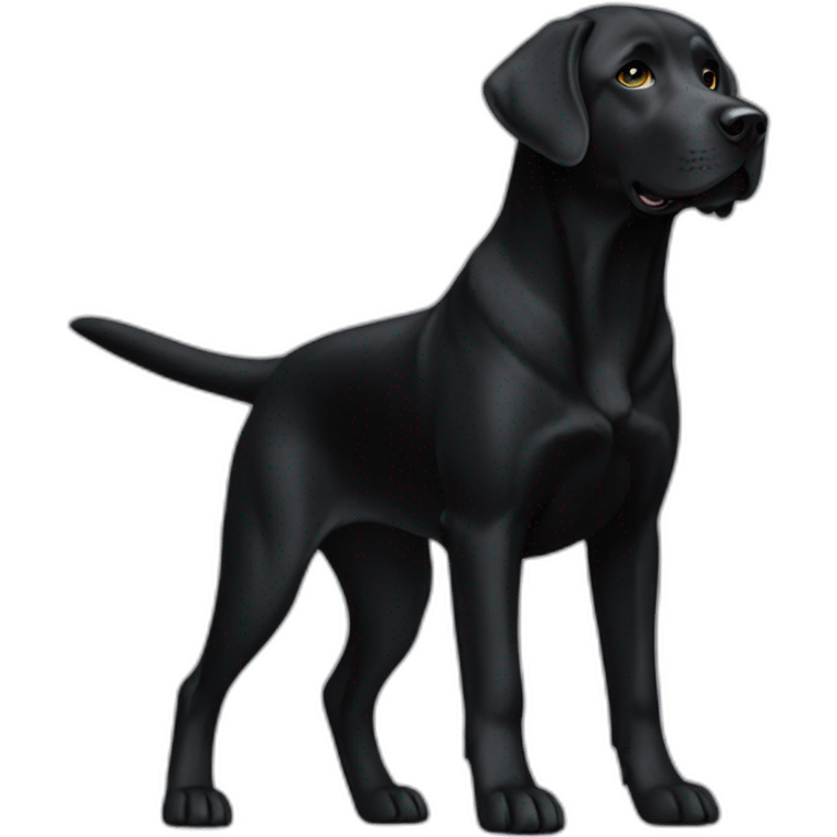 Labrador Retriever black full body emoji