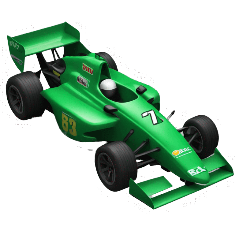 Black and green racecar  emoji