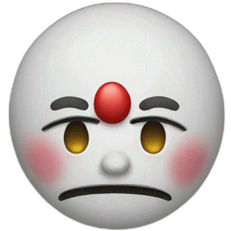 sad clown butt out emoji