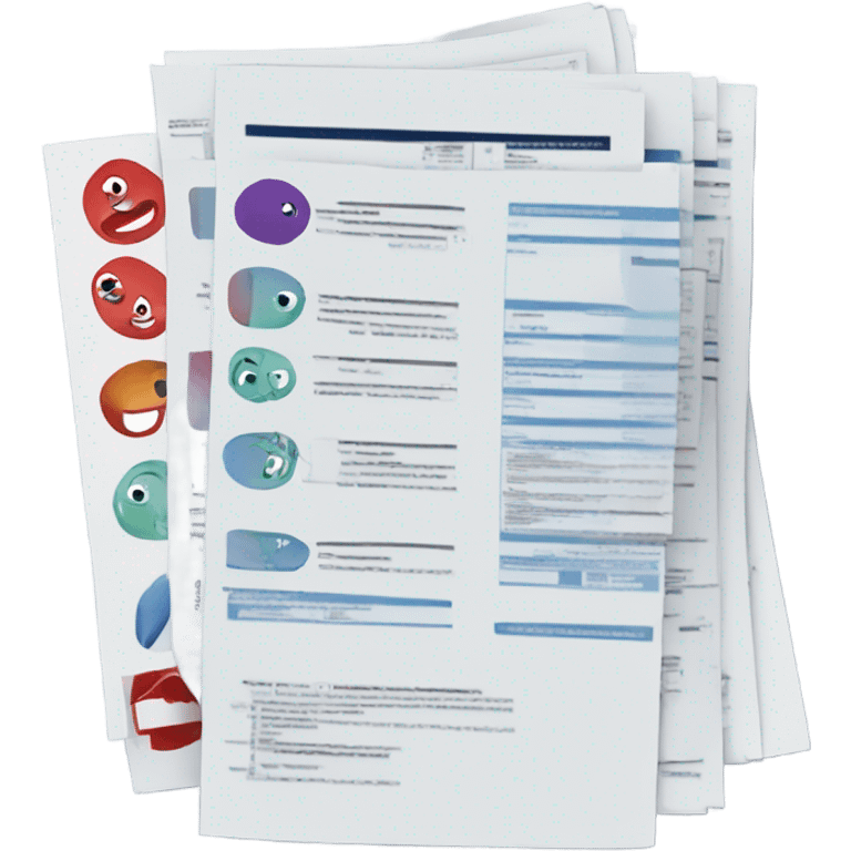 Blood testing documents emoji