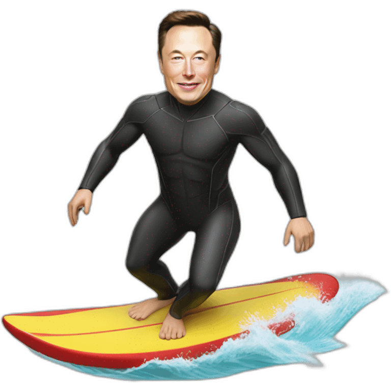 Elon musk surfing emoji