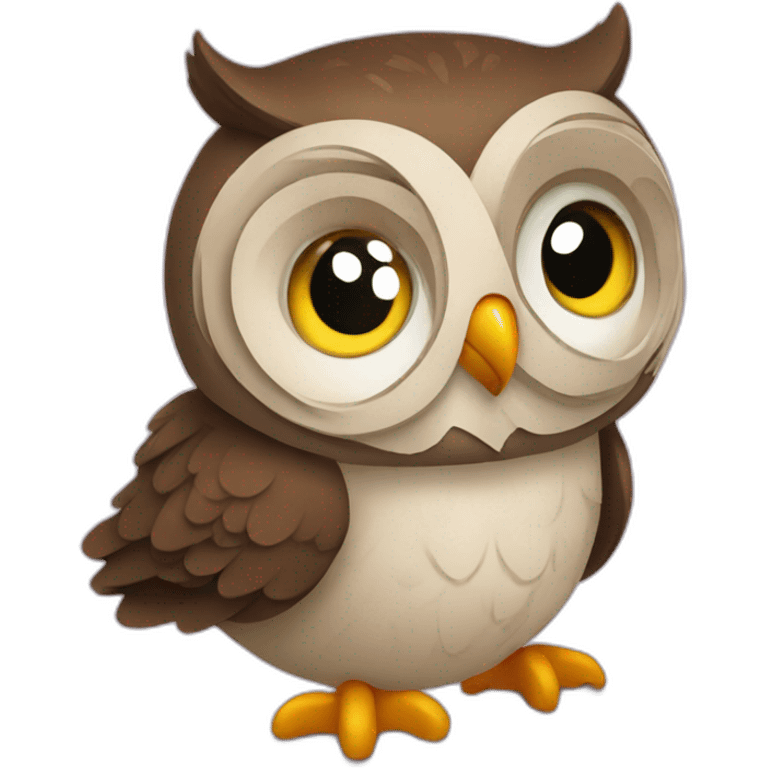 owl at a party emoji