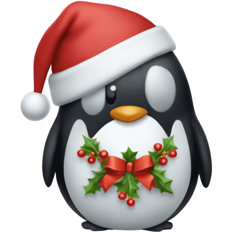 Christmas penguin emoji