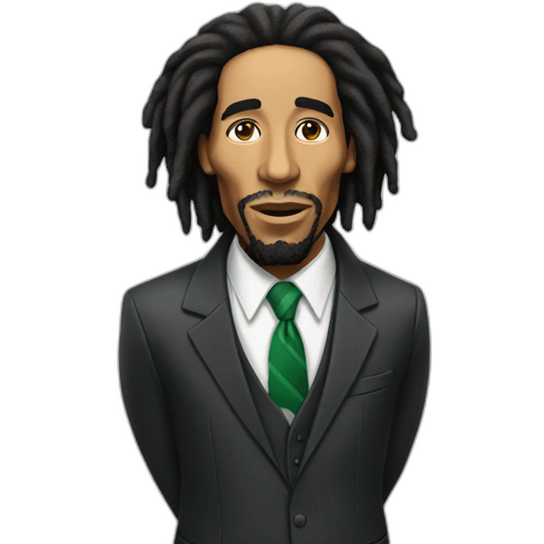 Bob marley as a Wall Street CEO emoji