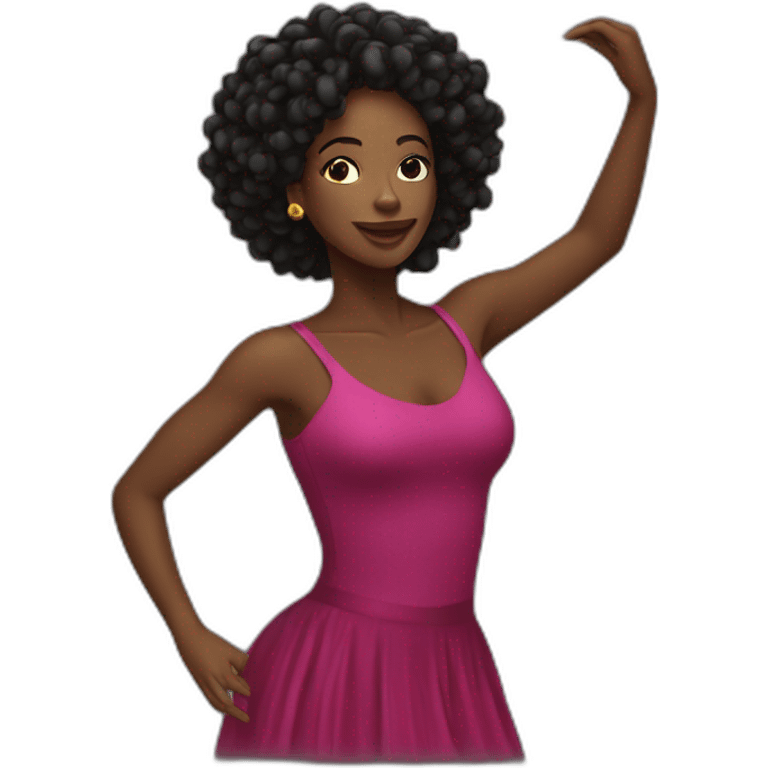 Beautiful Black women dancing emoji