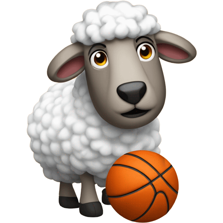 Basketball playing sheep  emoji