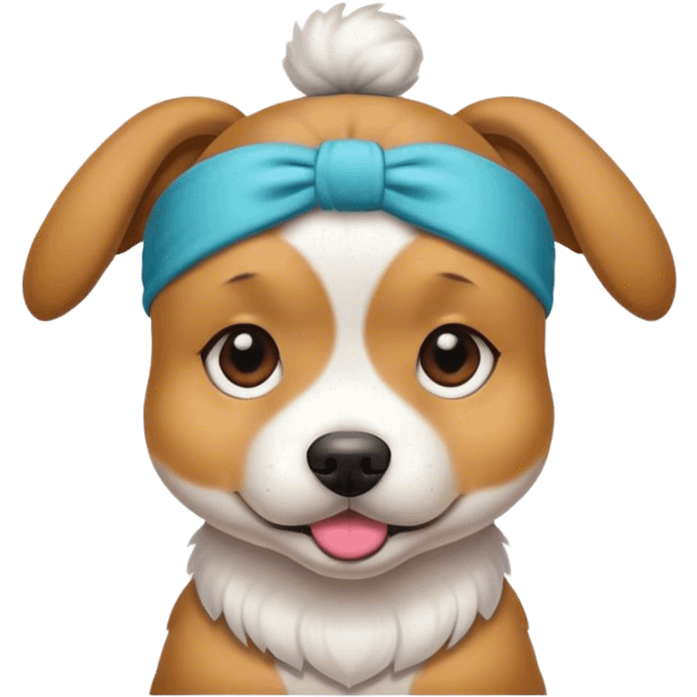 Dog wearing a headband  emoji