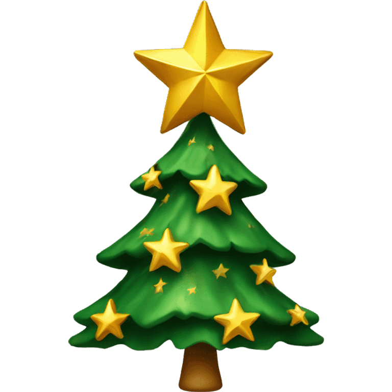 christmastree with golden star on top emoji