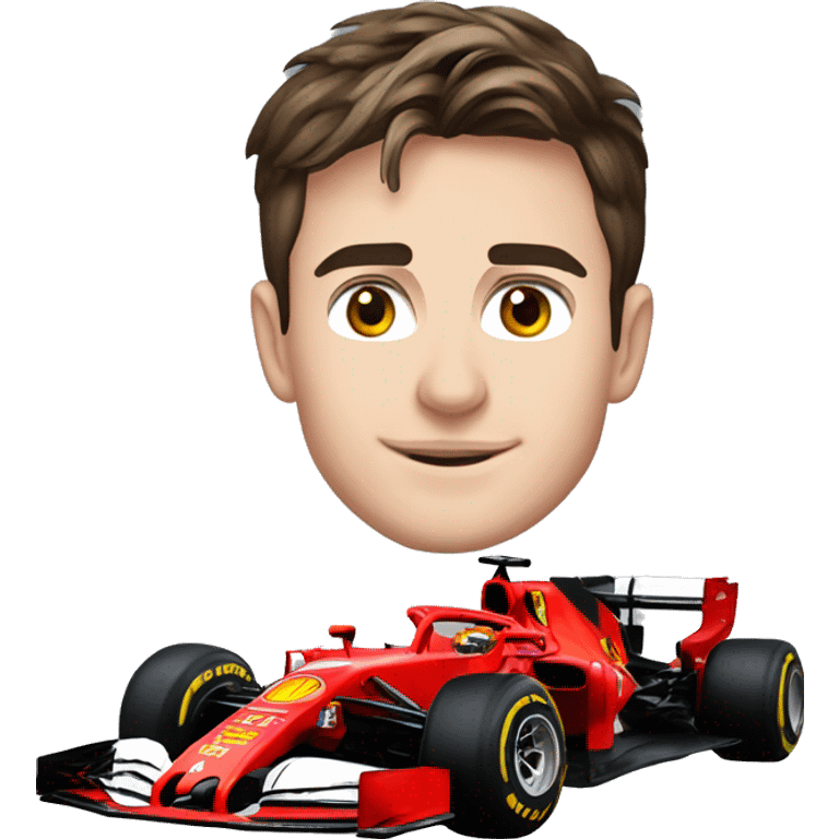 Charles Leclerc in a Ferrari  emoji