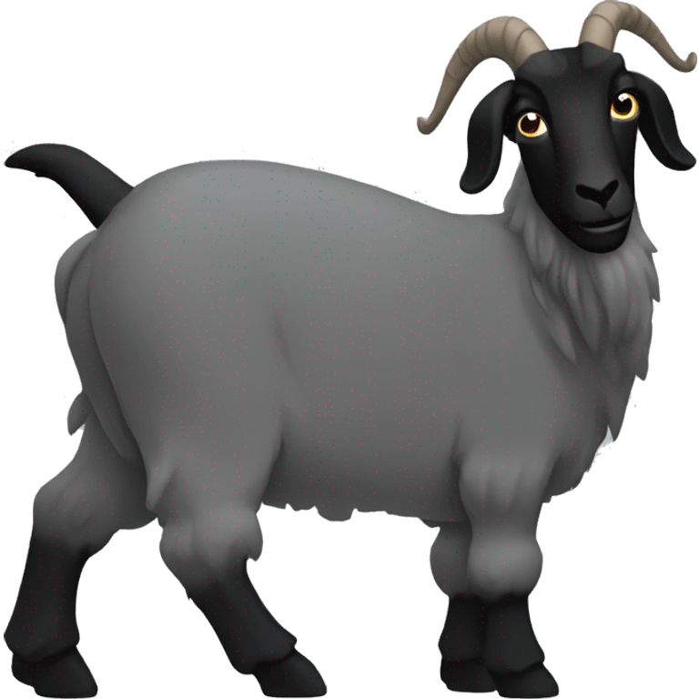 sideways black goat emoji