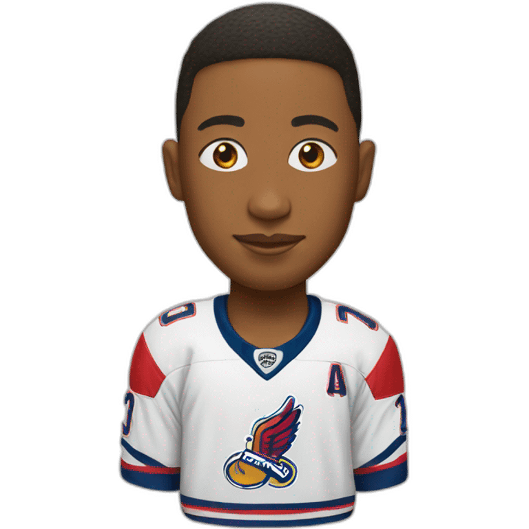 Pharrell in hockey jersey emoji