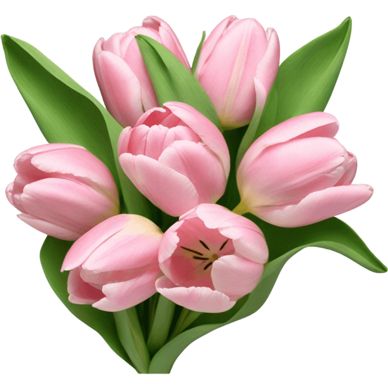 pastel pink tulip bouquet emoji