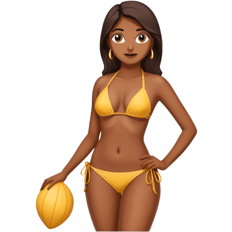 An Indian in a bikini emoji