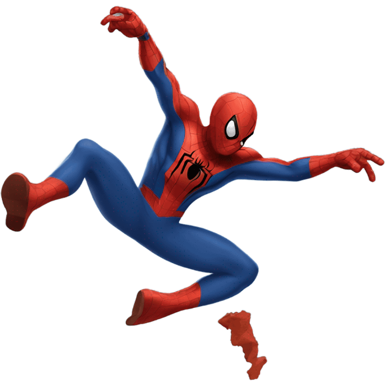 Spiderman falling emoji