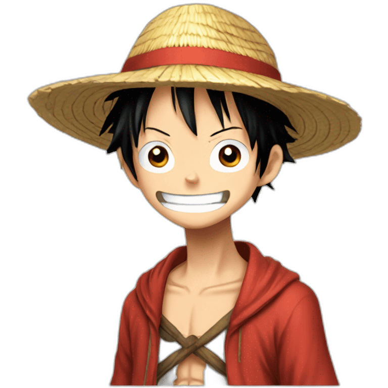 Luffy from One Piece on a goat emoji