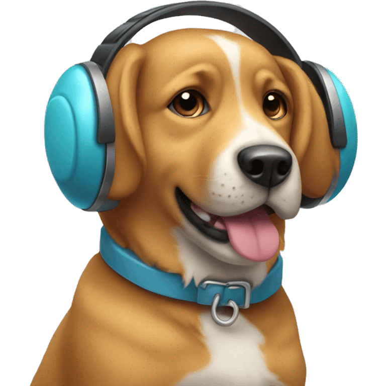 a dog with earmuffs  emoji