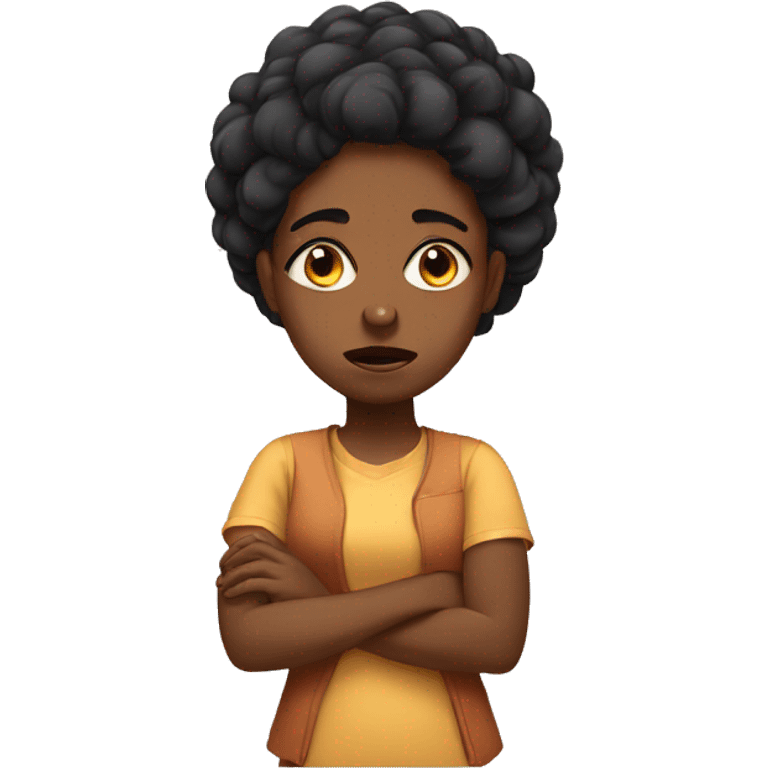 irritated black girl emoji