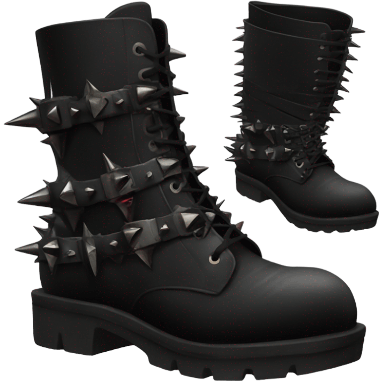 platform boots gothic with spikes emoji