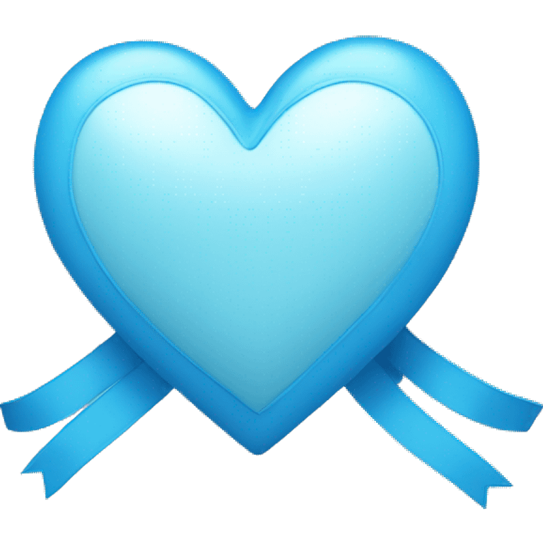 Blue heart with ribbon emoji