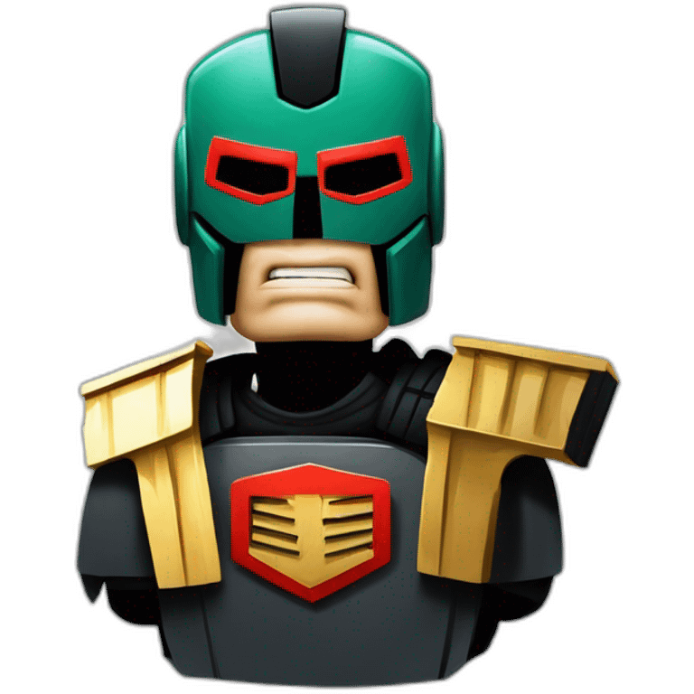 judge dredd head with a clapperboard emoji