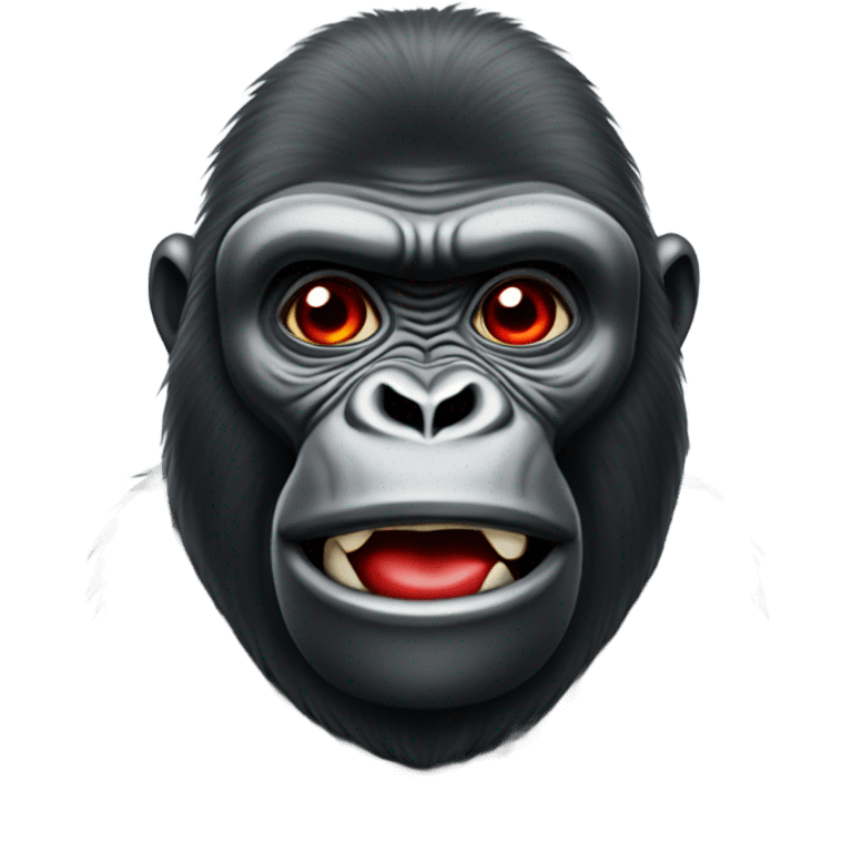 Gorilla with red lip emoji