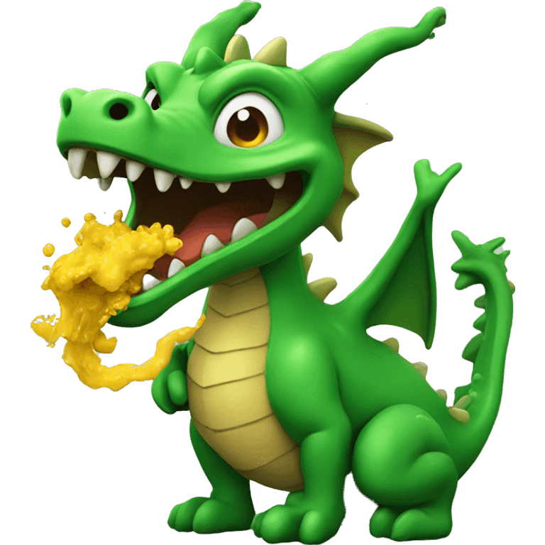 dragon with toxic waste from mouth emoji