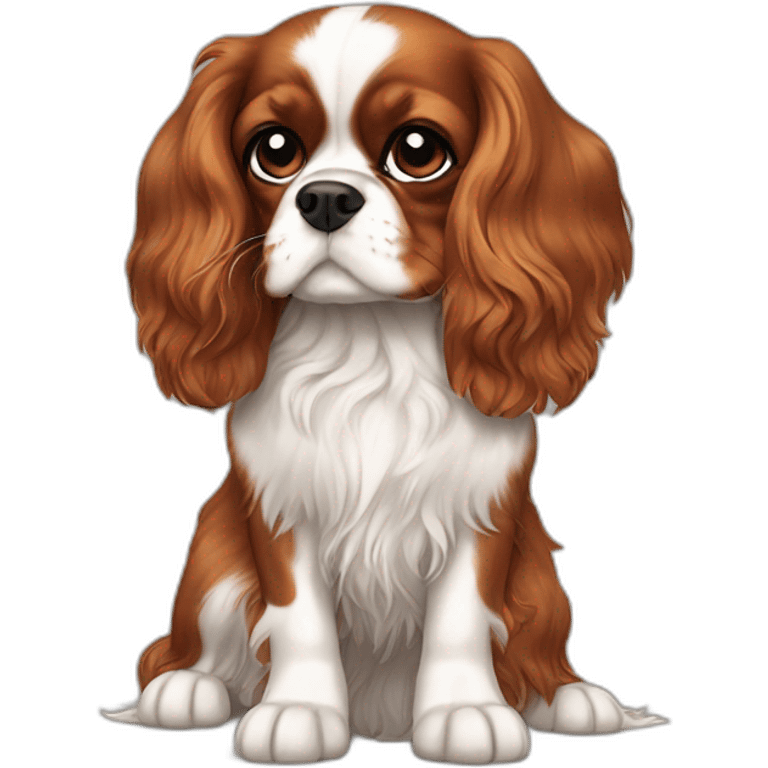 cavalier king Charles spaniel brown emoji