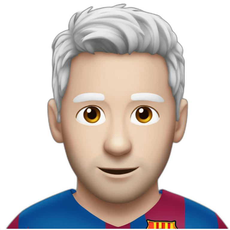 Messi sans cheveux emoji