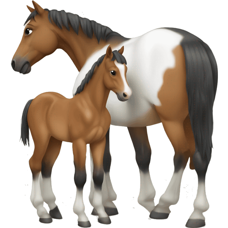 Horse with foal  emoji