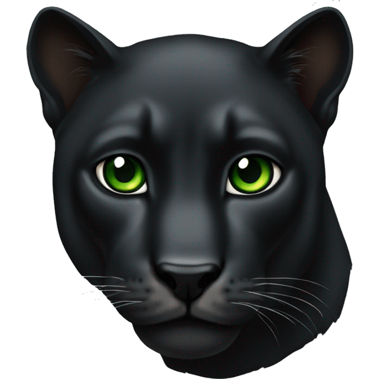 Animal pantera negra con ojos verdes emoji