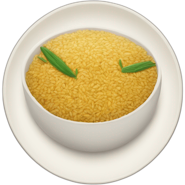 Plate of rice and lentils emoji