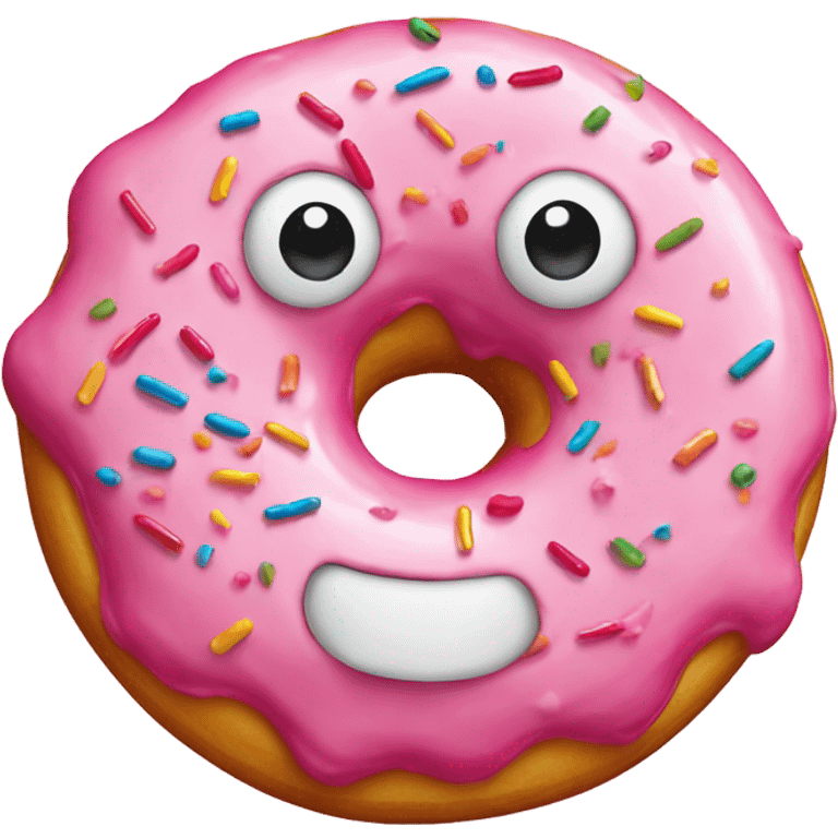 Pink donut with sprinkles emoji