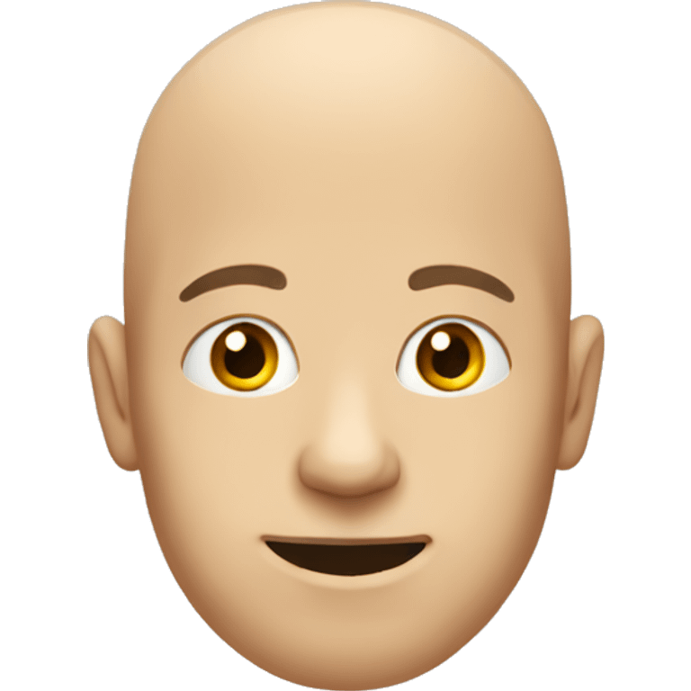 bald peanut head man emoji