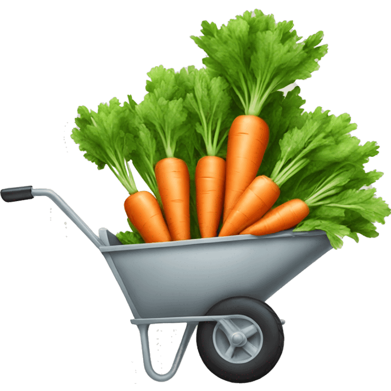 Carrots in a wheelbarrow  emoji