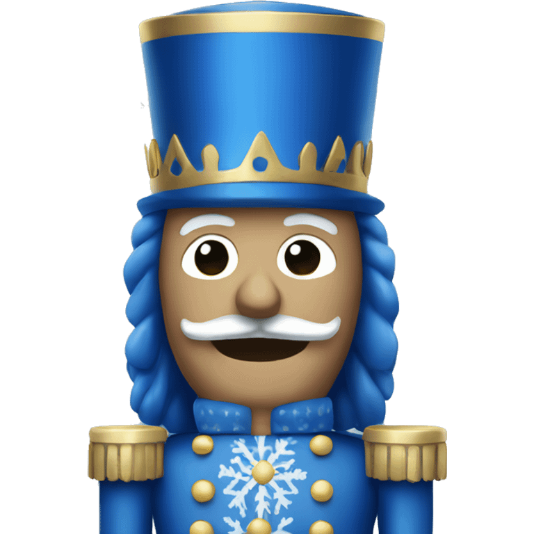 Blue Christmas nutcracker emoji