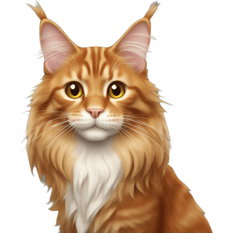 ginger maine coon cat emoji