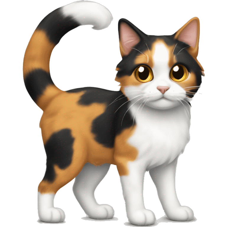 Calico with stumpy tail  emoji