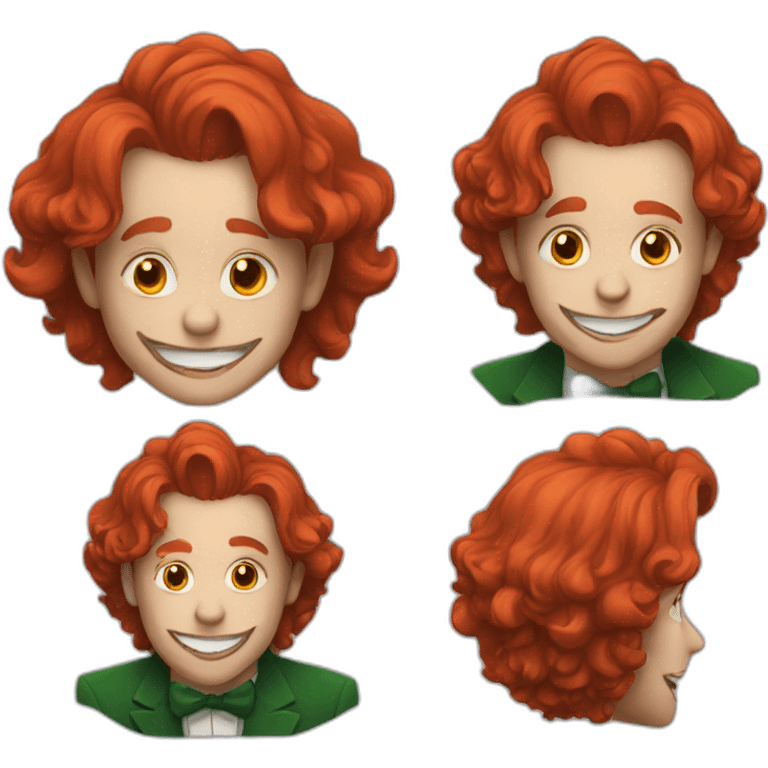 A joker with red hair  emoji