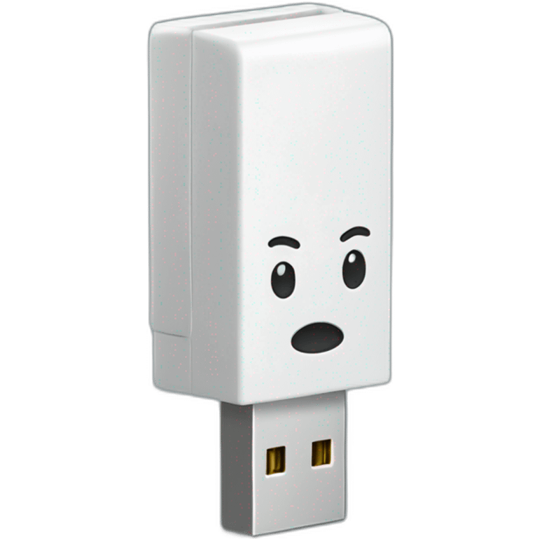 Usb key with legs emoji